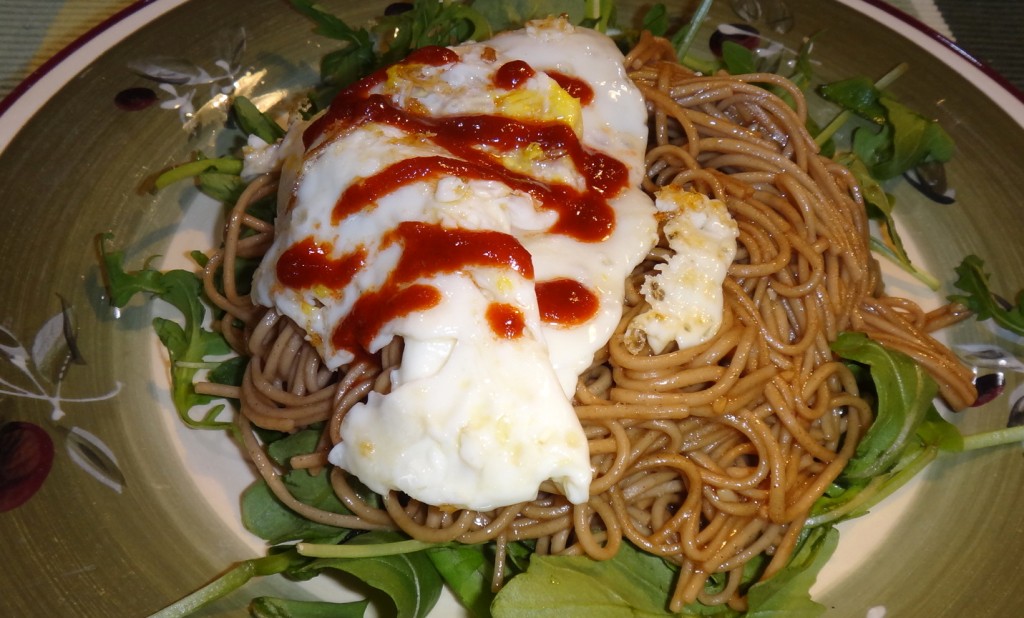 Soba Noodle Salad with Fried Egg